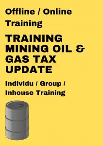 pelatihan MINING OIL & GAS TAX UPDATE online