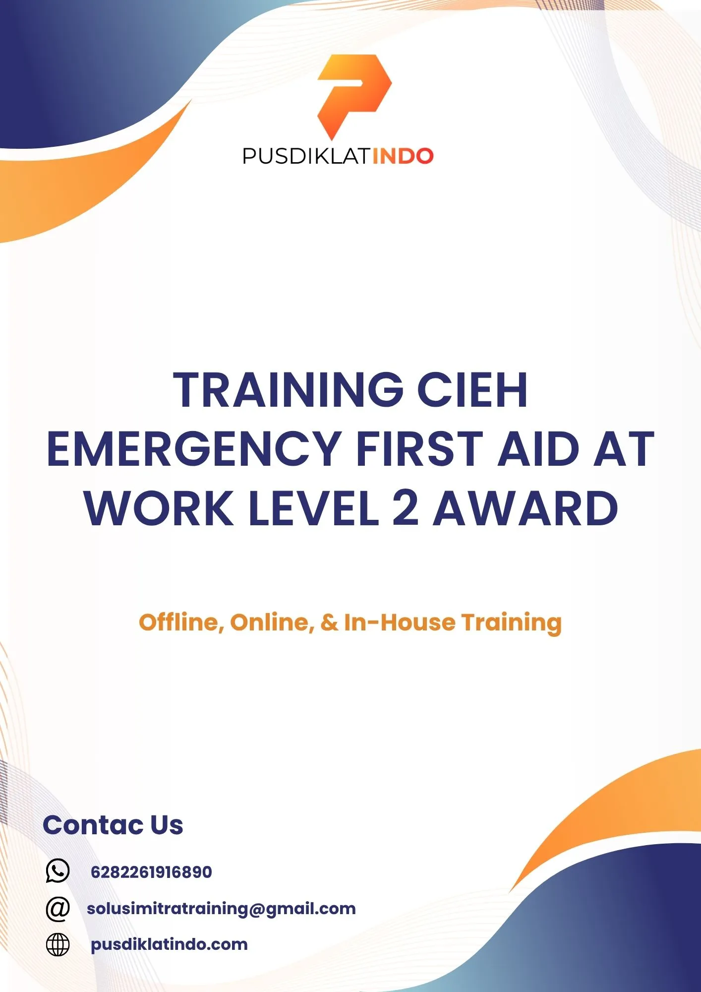 pelatihan CIEH EMERGENCY FIRST AID AT WORK LEVEL 2 AWARD di jogja