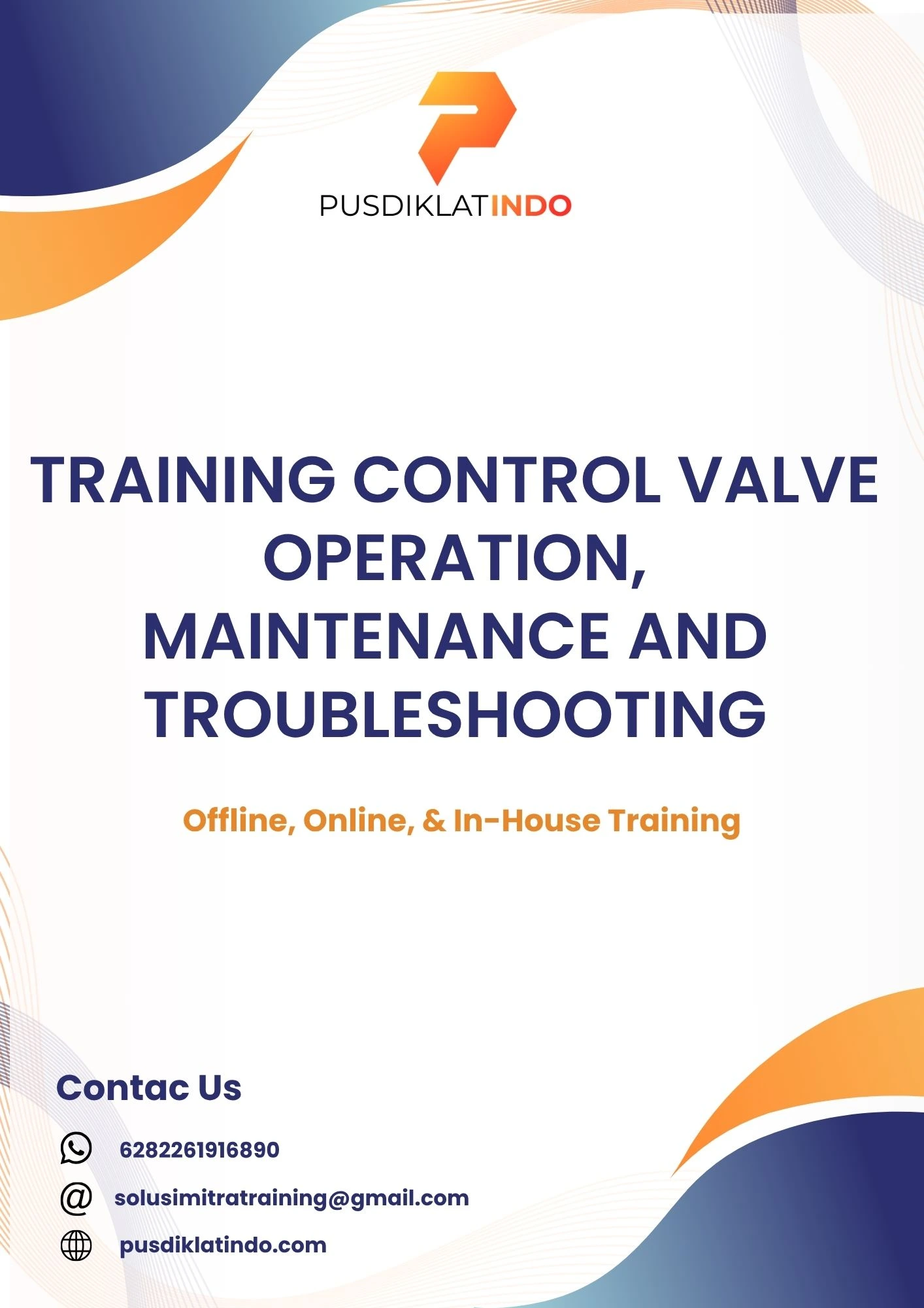 pelatihan CONTROL VALVE OPERATION, MAINTENANCE AND TROUBLESHOOTING di jogja
