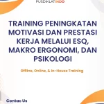pelatihan PENINGKATAN MOTIVASI DAN PRESTASI KERJA MELALUI ESQ, MAKRO ERGONOMI, DAN PSIKOLOGI di jogja