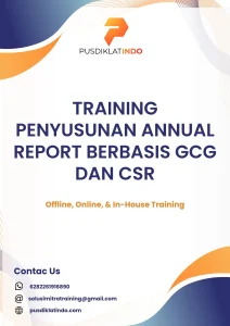 pelatihan PENYUSUNAN ANNUAL REPORT BERBASIS GCG DAN CSR di jogja