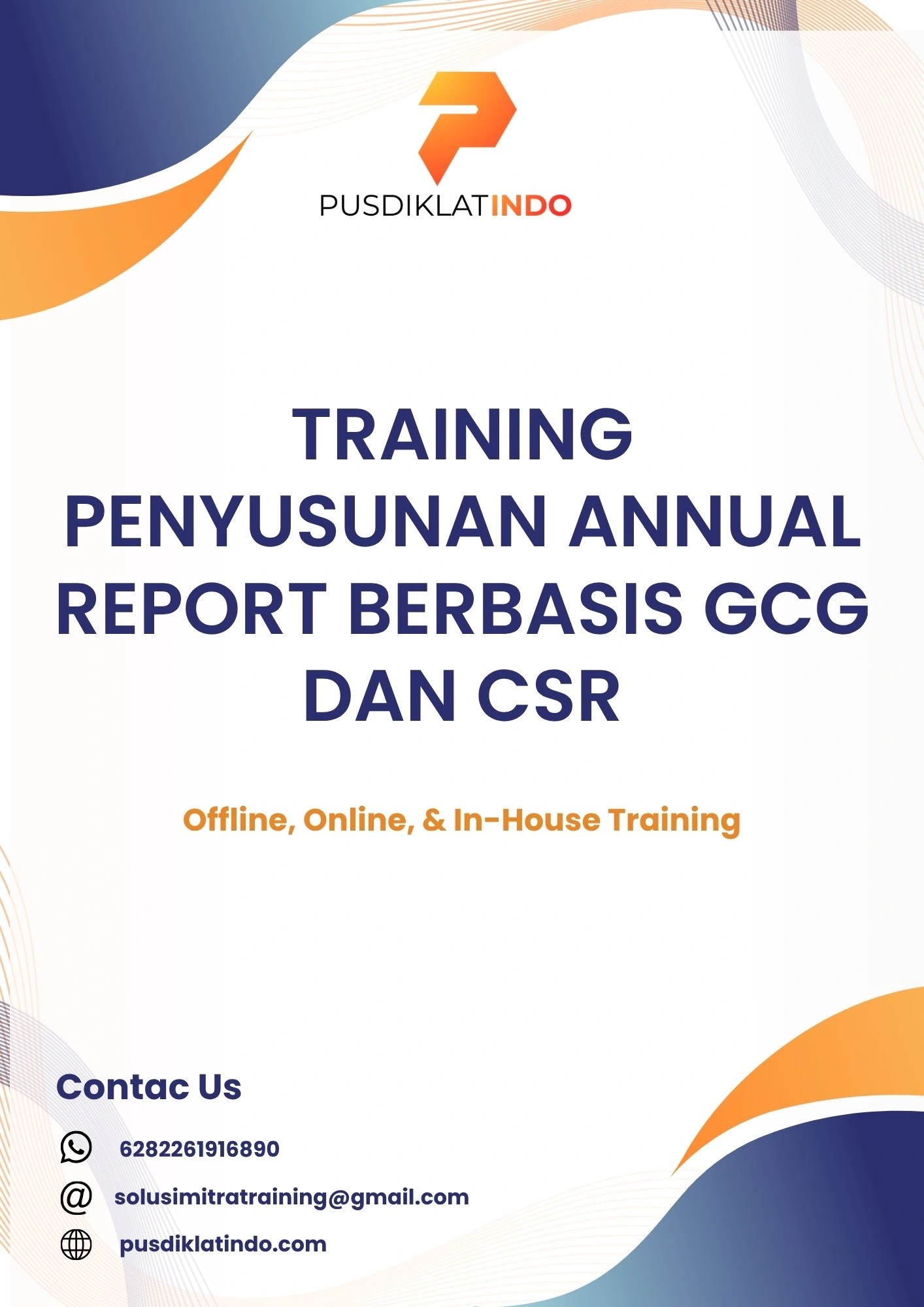 pelatihan PENYUSUNAN ANNUAL REPORT BERBASIS GCG DAN CSR di jogja